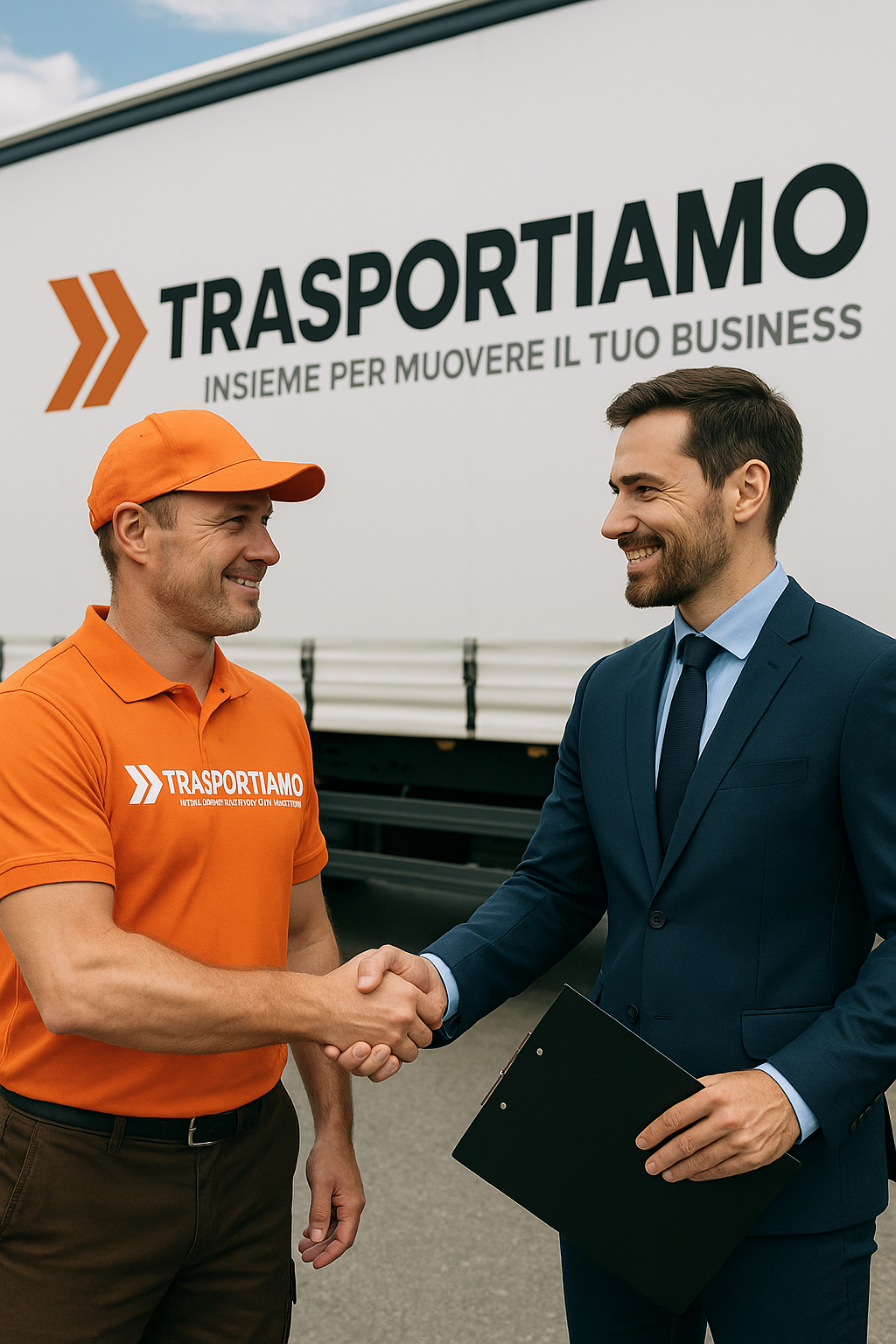 Consegna merci con furgone — servizio rapido Trasportiamo